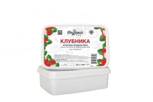 Пюре Organic-bar клубника 0,3 кг замороженное