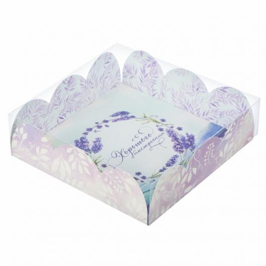 Коробка для кондитерских изделий с PVC крышкой «Хорошего настроения», 10,5 × 10,5 × 3 см