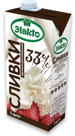 Сливки ЭLACTO 33% 1 л 12 шт