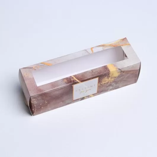 Коробка для макаронм Present (мрамор) 18 х 5.5 х 5.5 см